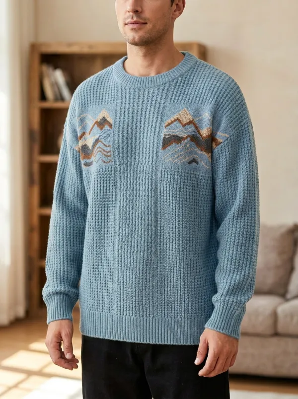 Men's Mountain Motif Sweater
