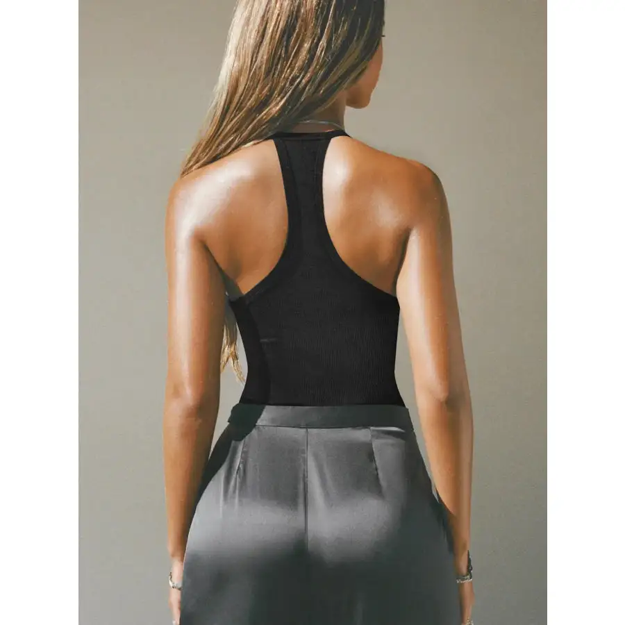 Cutout Ribbed Tank Top