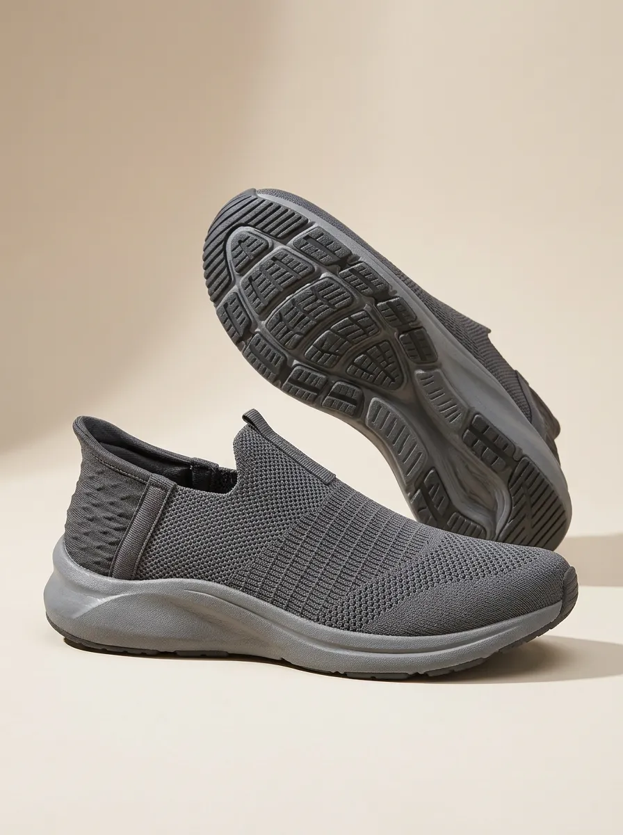 Unisex Everyday Minimalist Knit Slip-On Walking Sneakers