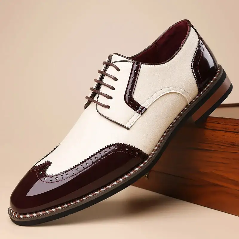 Formal Patchwork Oxford Shoes