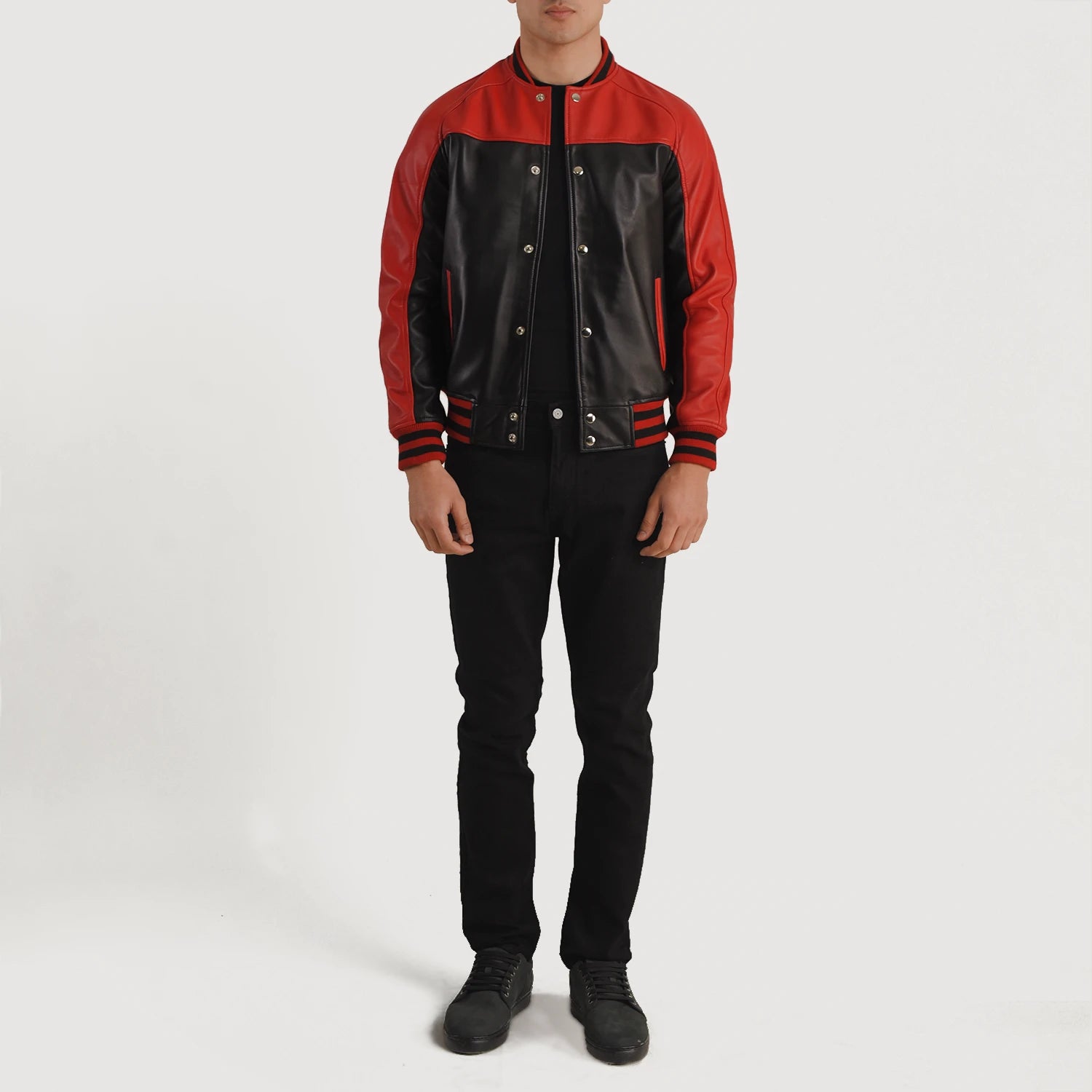 Men's Classic Leather Varsity Jacket