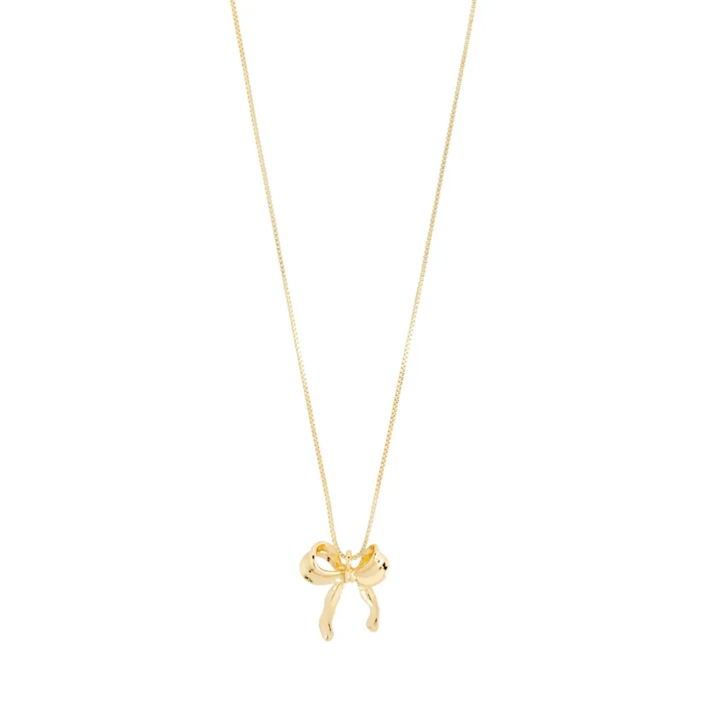 Soft Slim Bow Chain Necklace
