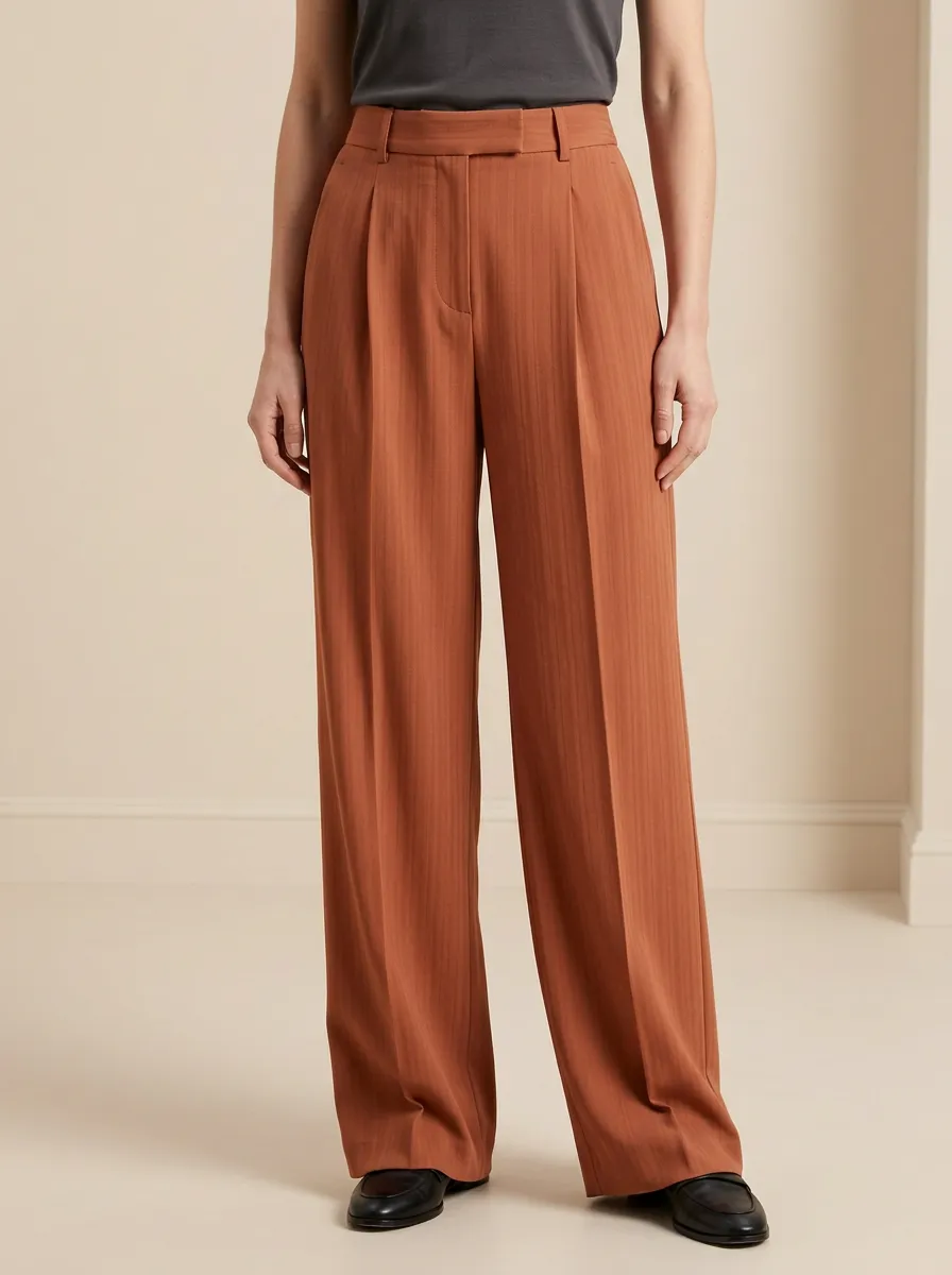 Minimalist High Rise Wide Leg Pants