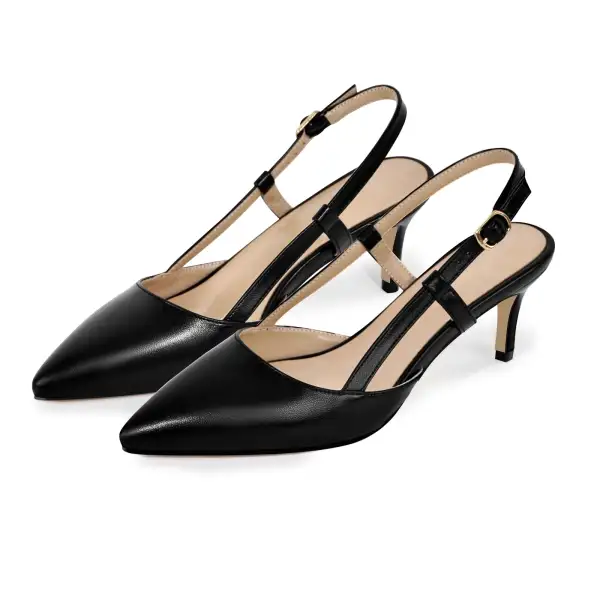 Classic Pointed Toe Stiletto Slingback Pumps