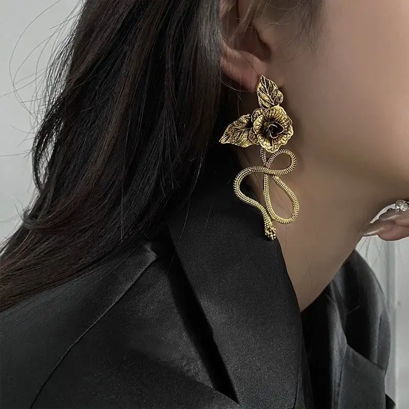 Floral Leaf Statement Earrings