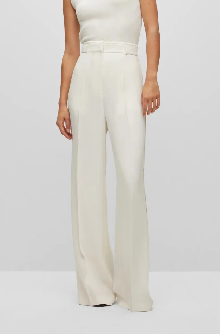 Wide-Leg Relaxed High-Rise Women's Trousers