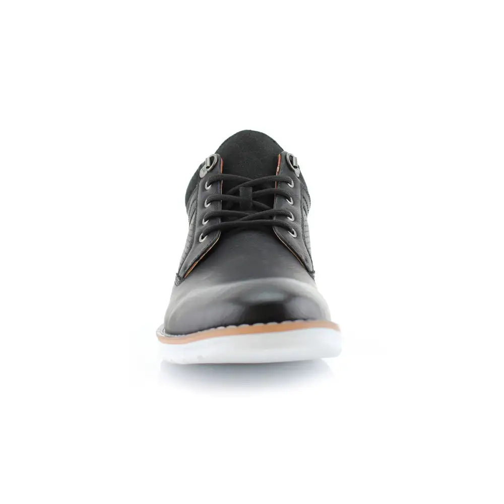 Structured Faux-Suede Suede Faux-Leather Chukka Boots