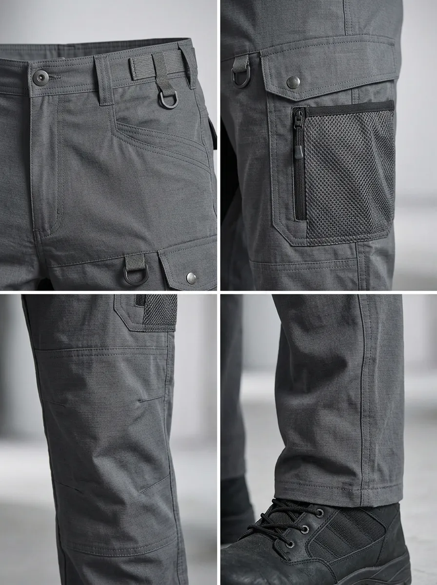 Men's Tactical Multi-Pocket Cargo Work Pants