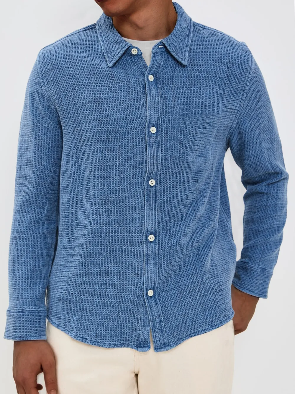 Everyday Textured Knit Long Sleeve Shirt