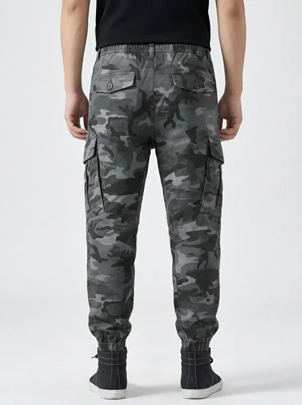 Military-Inspired Camouflage Camouflage Cargo Pants