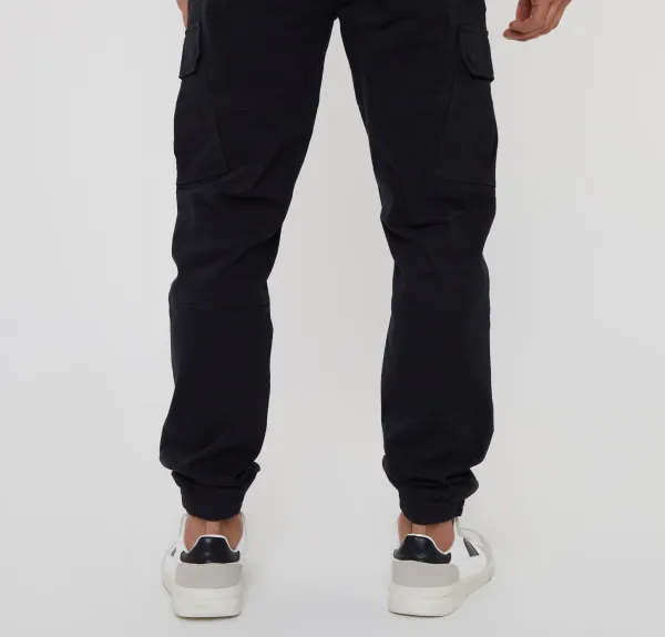 Men's Black Jogger Style Cargo Pants