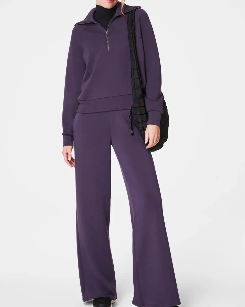 Aubergine Half Zip Sweatshirts