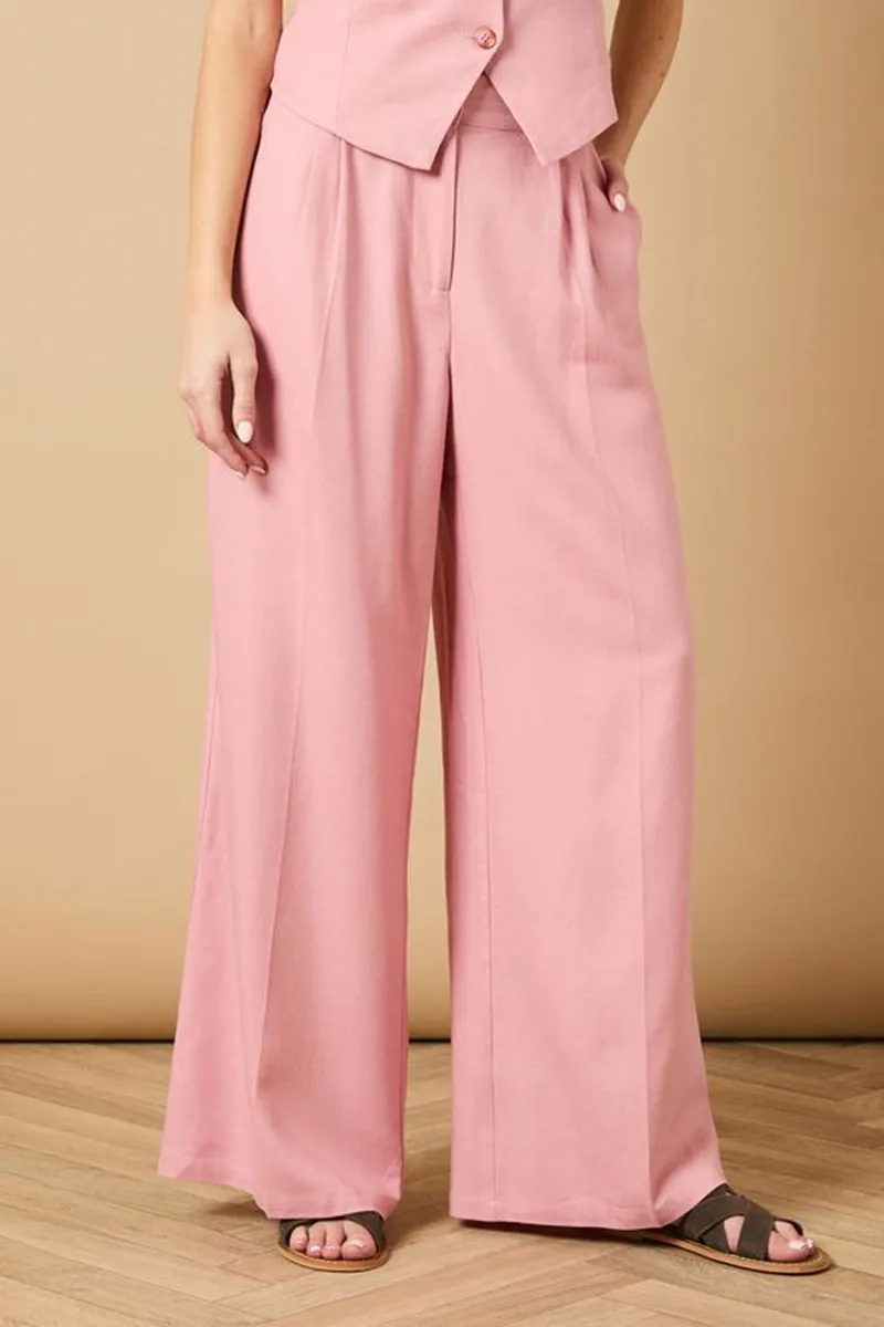 Casual Style Wide Leg Tailored Trouser