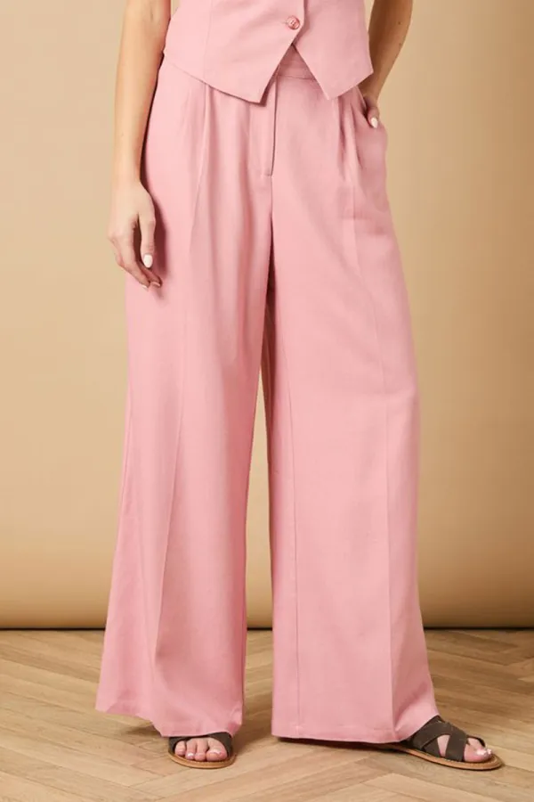Casual Style Wide Leg Tailored Trouser