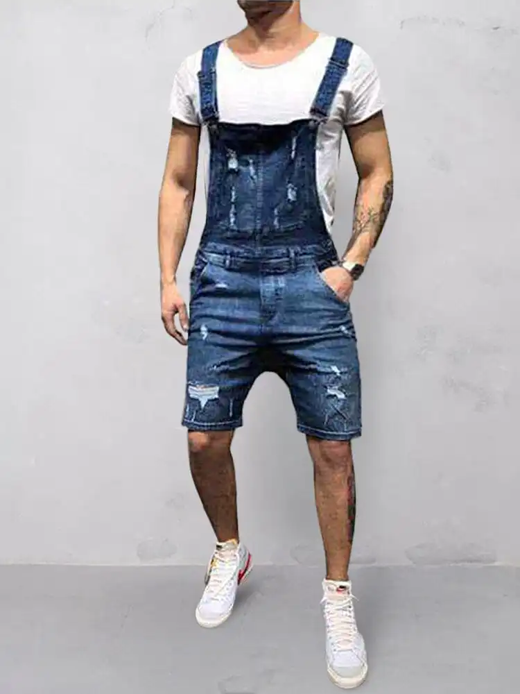 Denim Overall Shorts