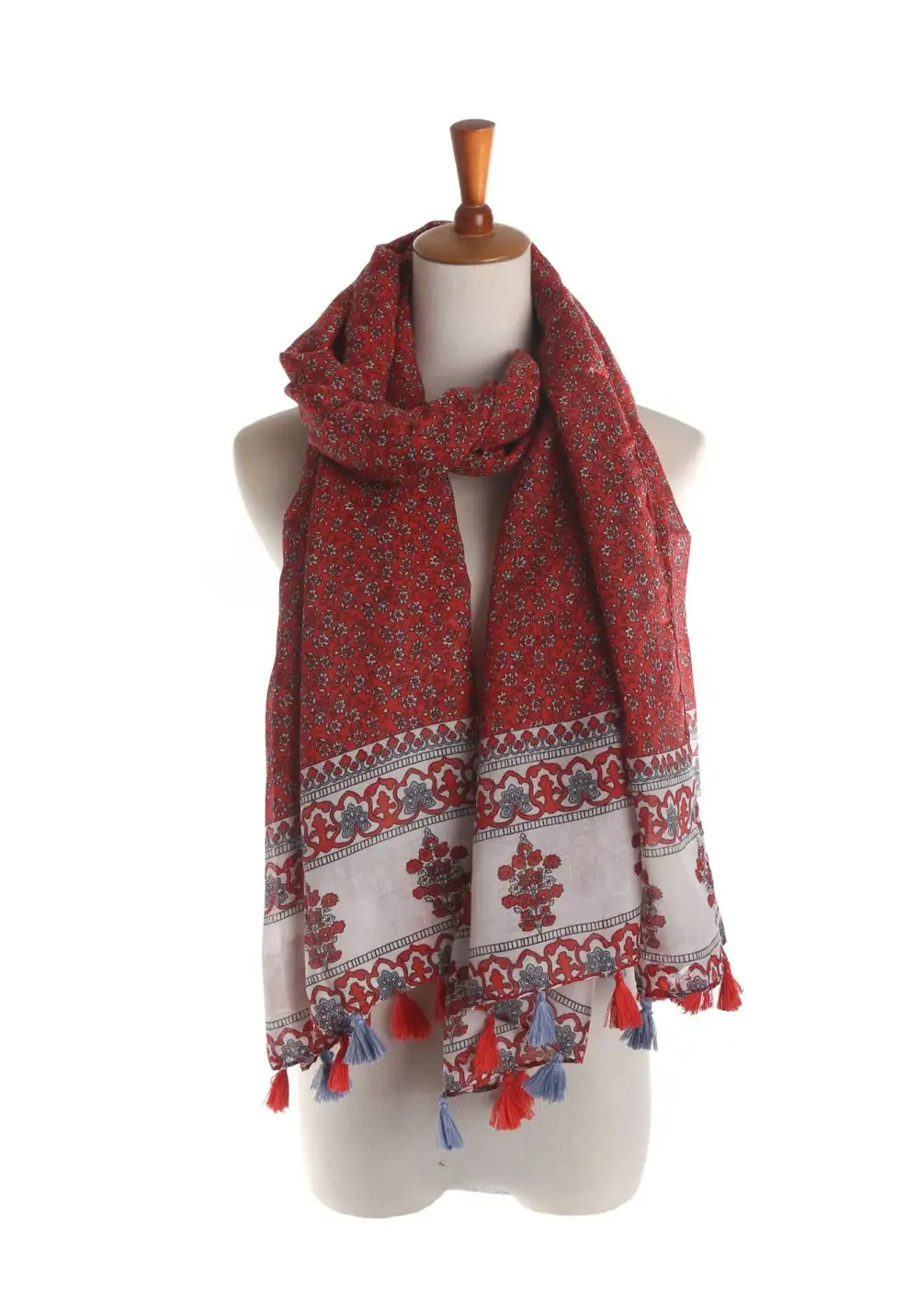 Floral Cotton Blend Scarf