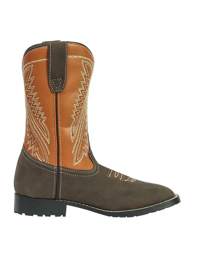 Distinctive Men's Western Boots With Stitched Shaft