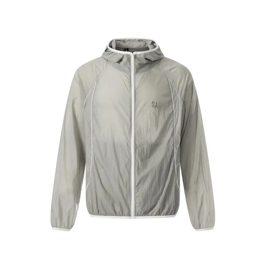 Minimal Hooded Windbreaker Jacket