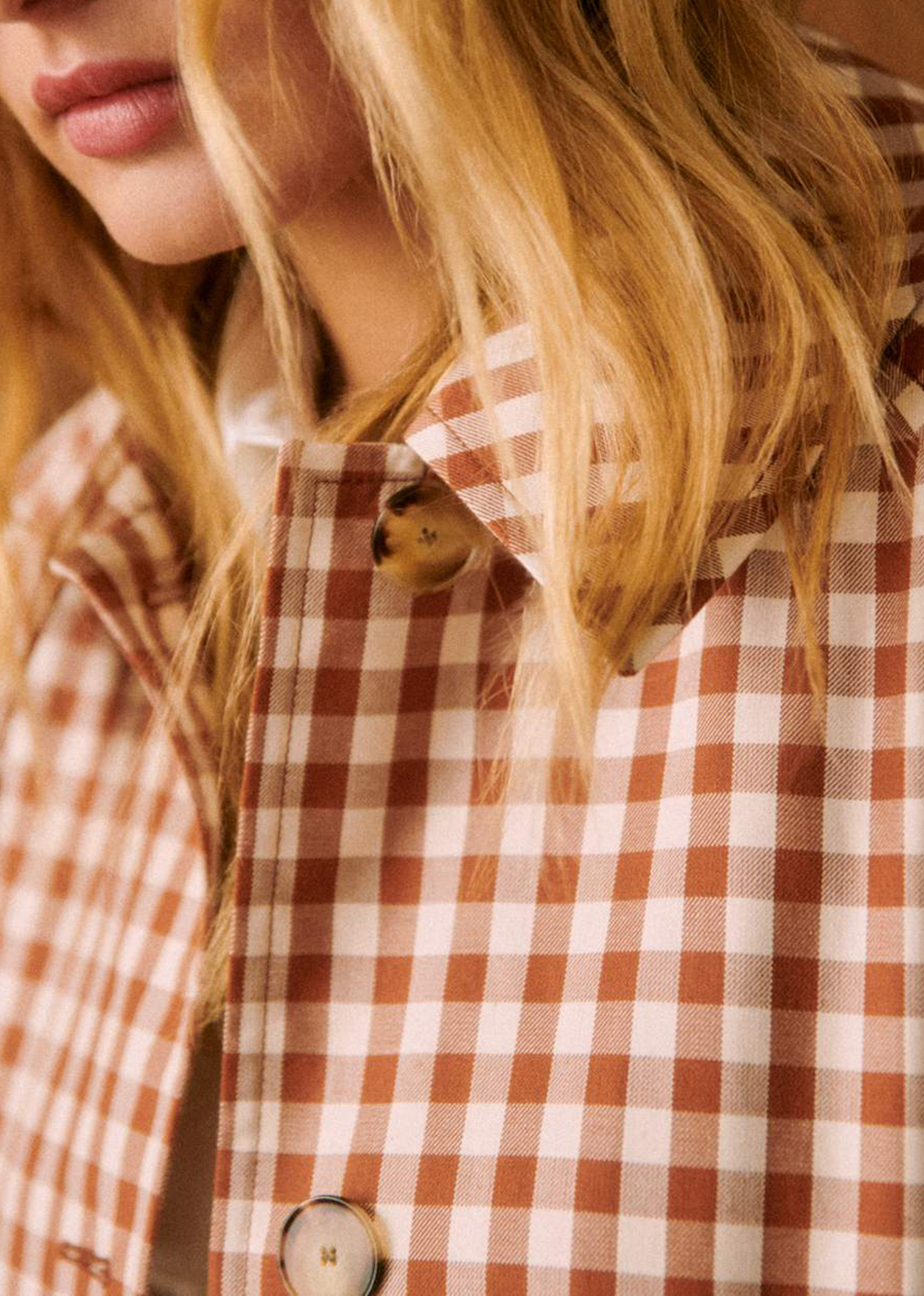 Brown Plaid Long Coat