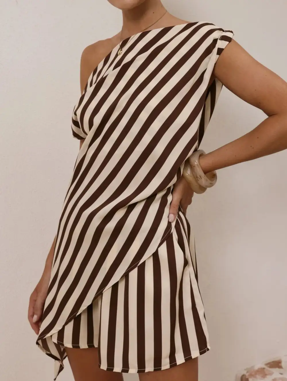 One Shoulder Top Set
