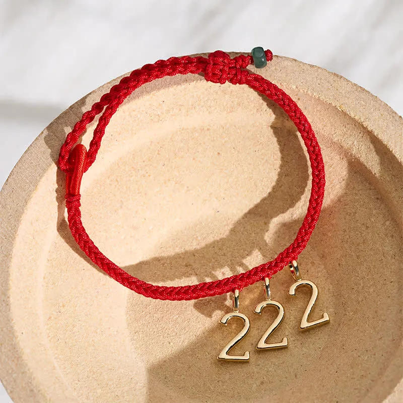 Angel Number String Jade Braided Bracelet
