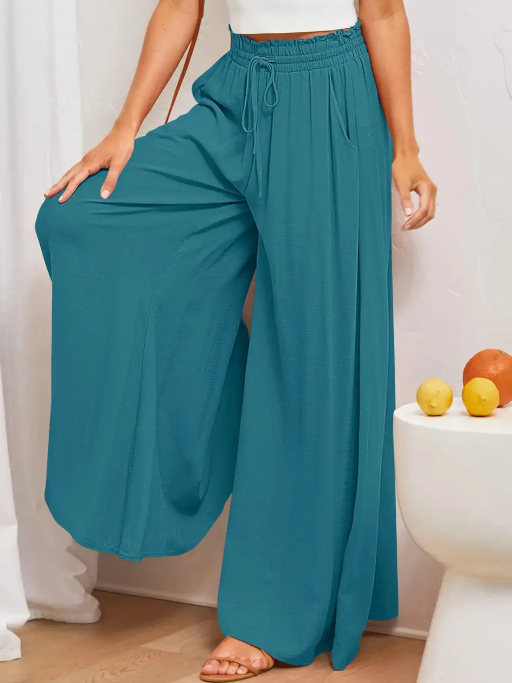Wide Leg Pocket Pants