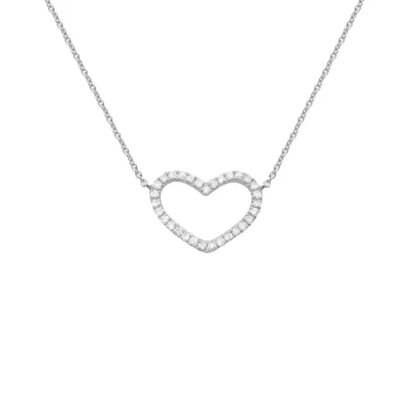 Classic Layered Heart Diamond Necklace