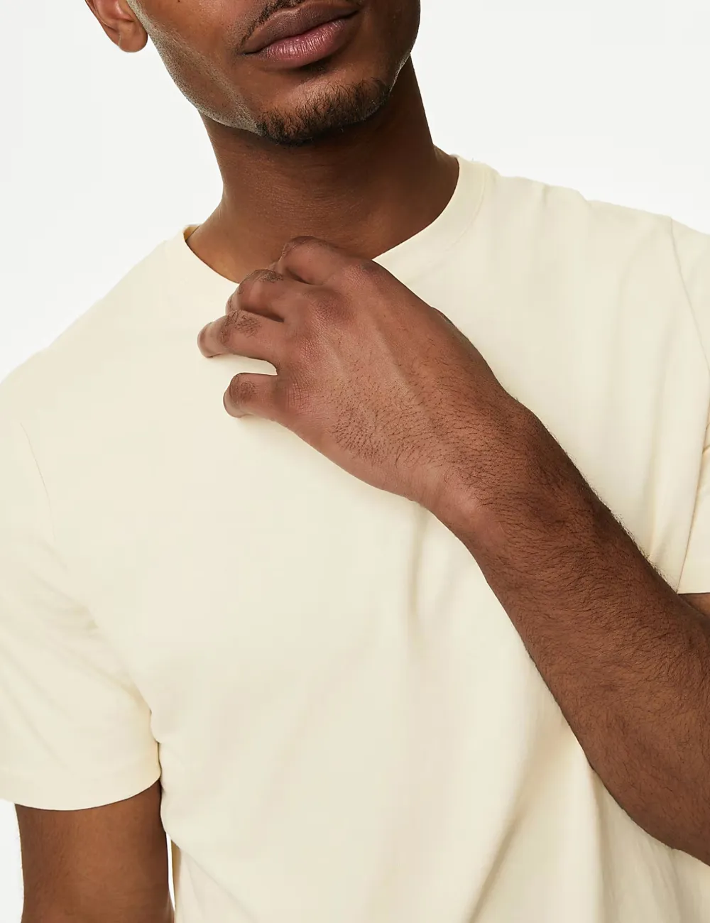 White Basic Crew Neck Short Sleeve Tee