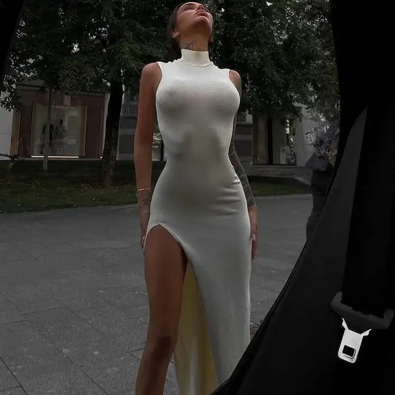 High Split Midi Dress