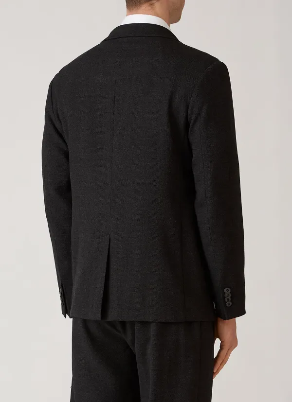 Relaxed Textured Wool Blazer
