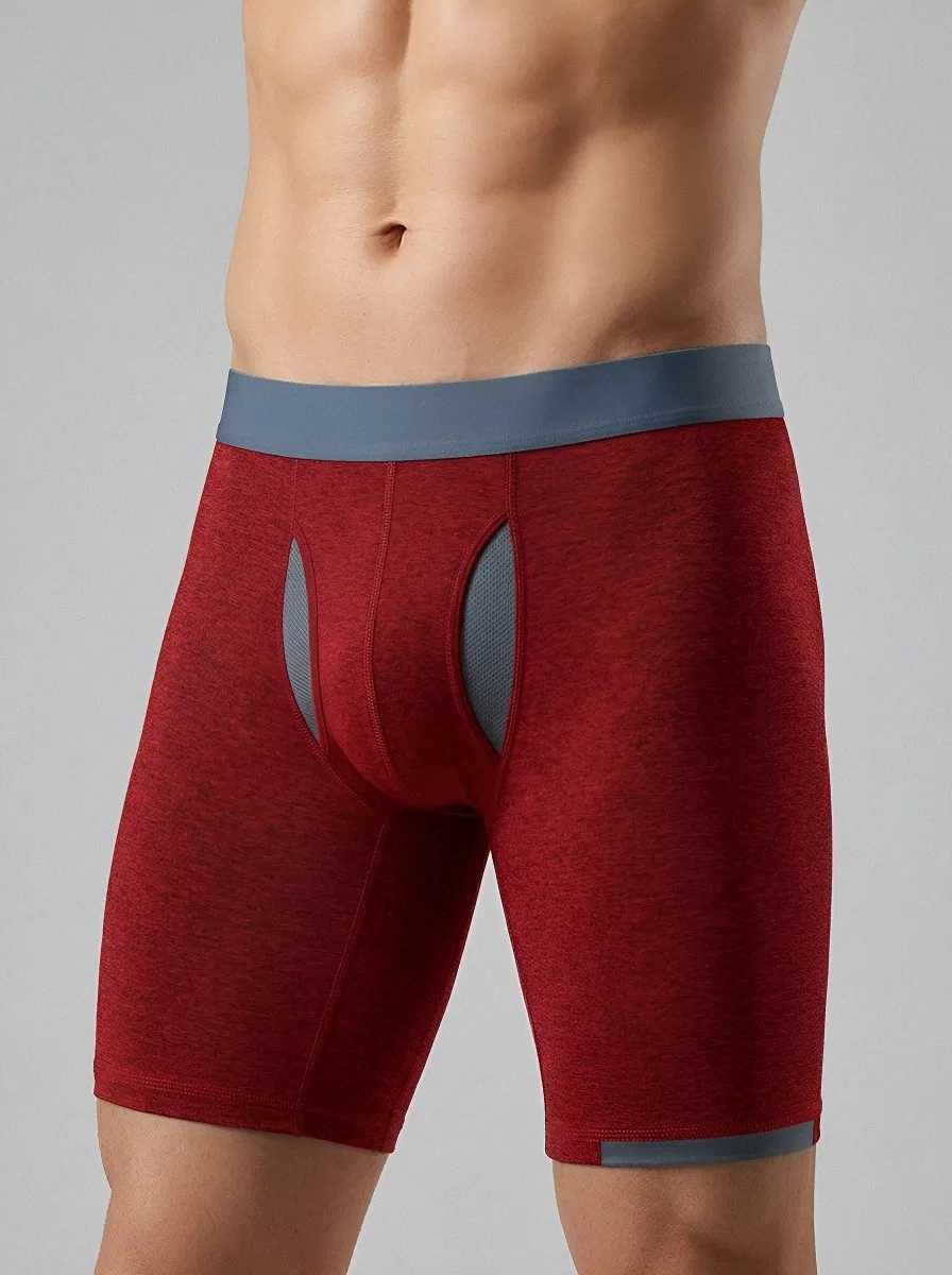 Men's Charcoal Heather Wide Waistband Boxer Briefs