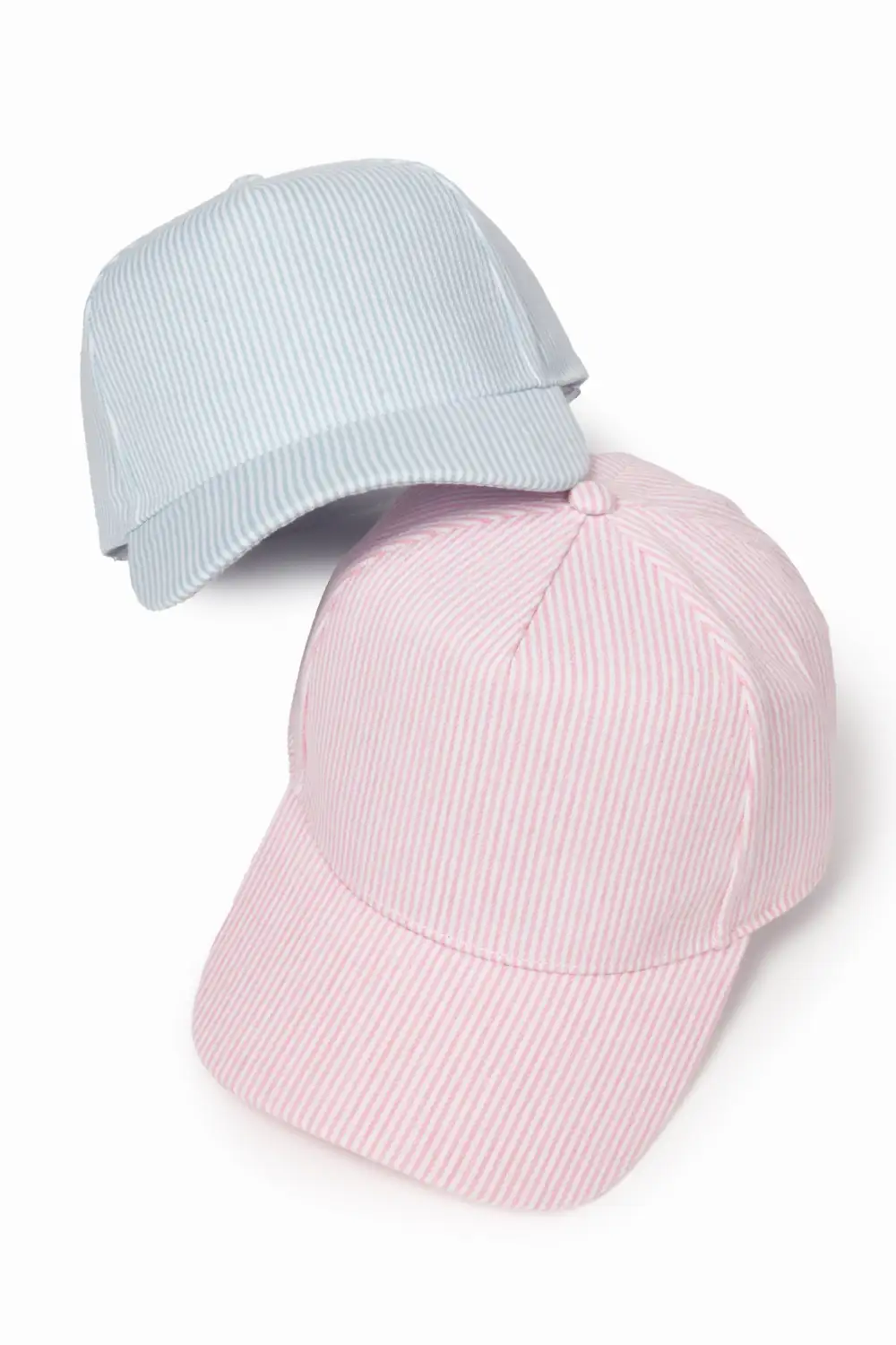 Five Panel Striped Panel Baseball Cap