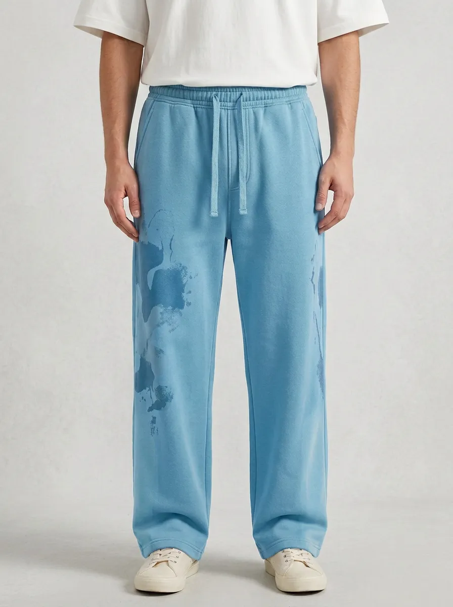 Unisex Layered Ink Splatter Sweatpants