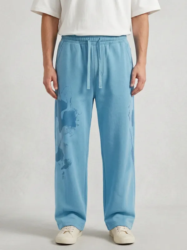 Unisex Layered Ink Splatter Sweatpants