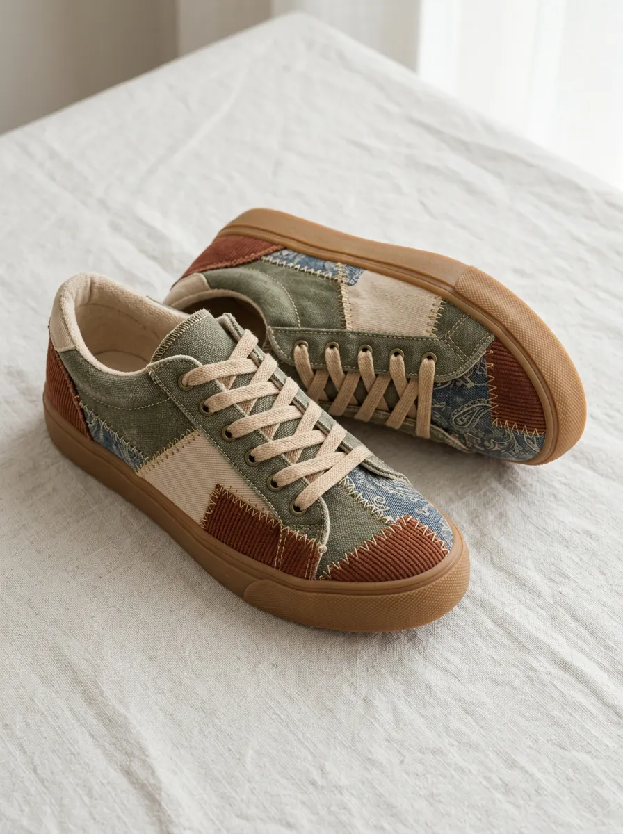 Women's Vintage Patchwork Paisley Printed Canvas Shoes