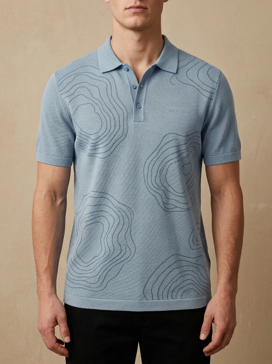 Topographic Men's Polo Shirt