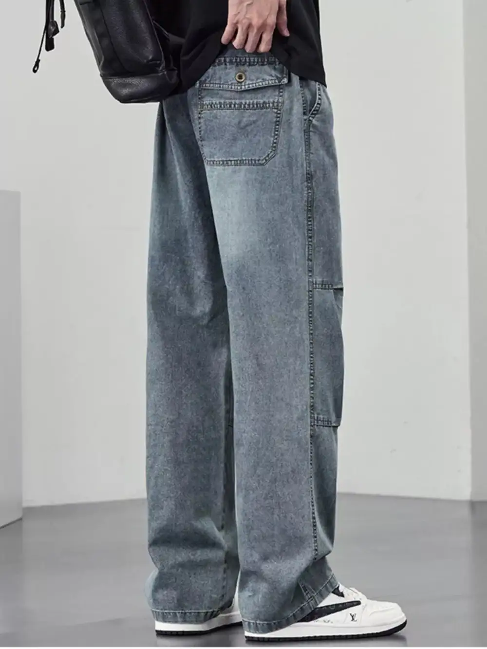 Everyday Wide Leg Drawstring Jeans