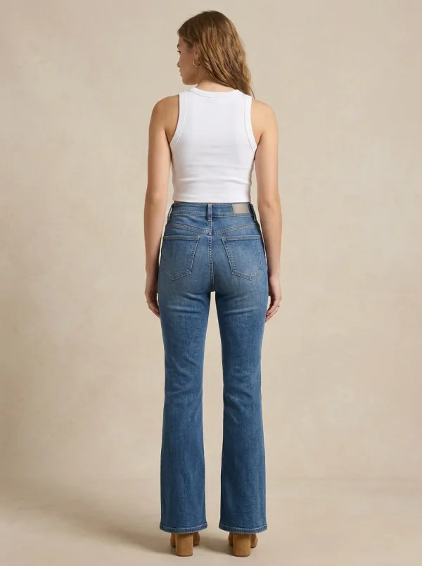 Women's High-Rise Flare Denim Blue Jeans