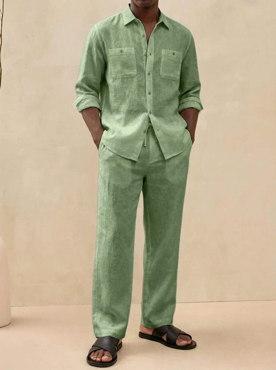 Tailored Cotton Linen Pants