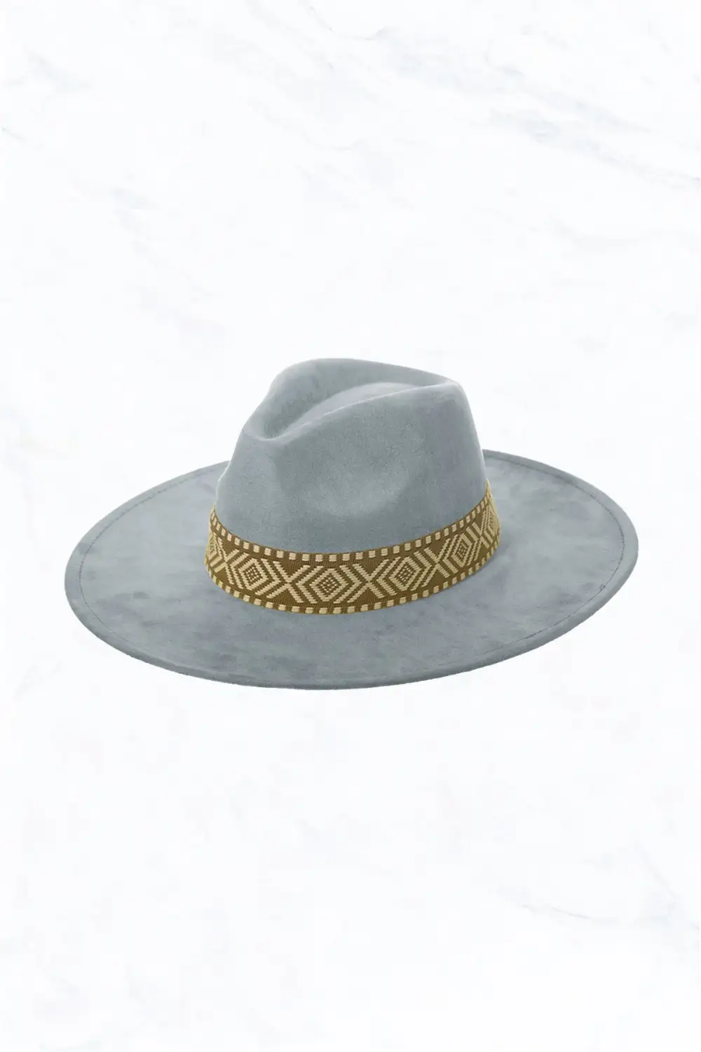 Suede Large Eaves Peach Top Fedora Hat