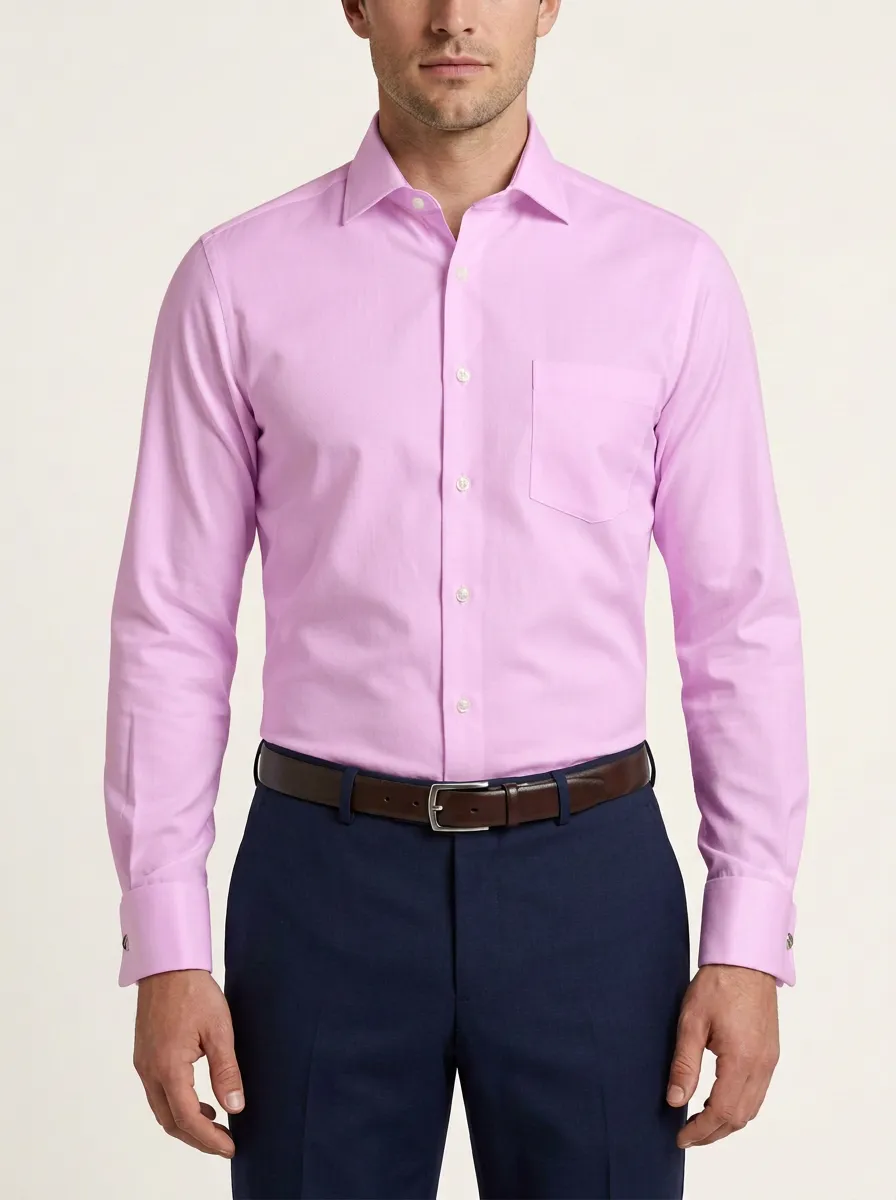 Men's Plain Solid Dress Shirt