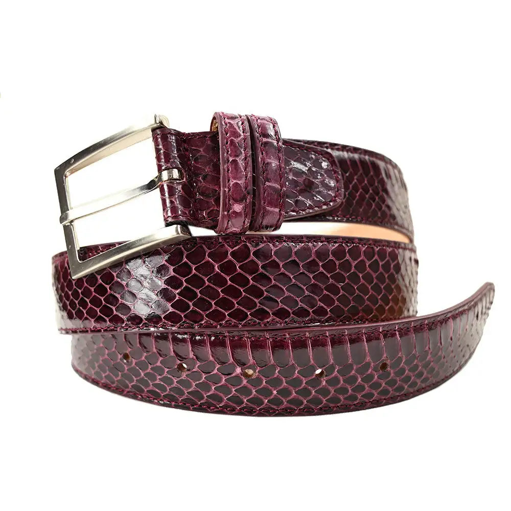 Polished Reptile Texture Dress Belt