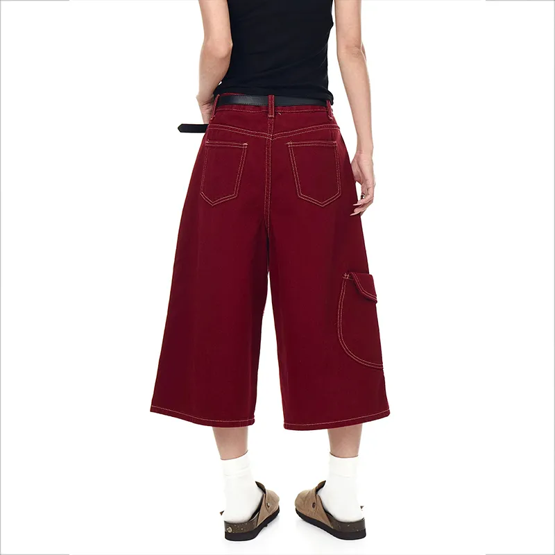Sport Inspired Everyday Relaxed Denim Shorts