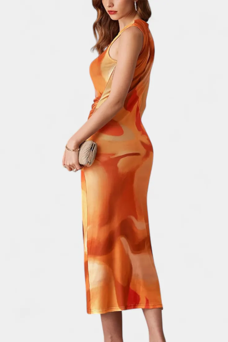 Art-Print Maxi Dress
