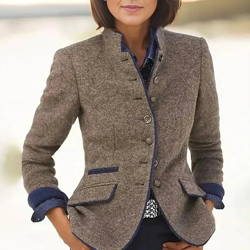  Tailored Wool Blazer Jacket
