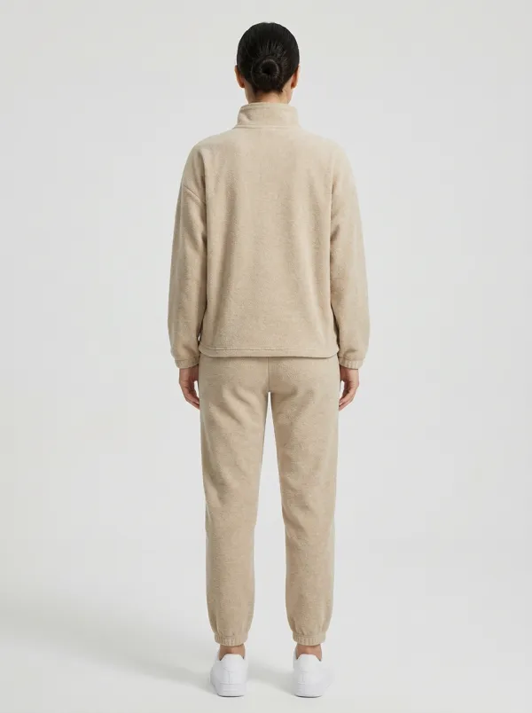 Women's Half-Zip Warm Pullover Jogger Set