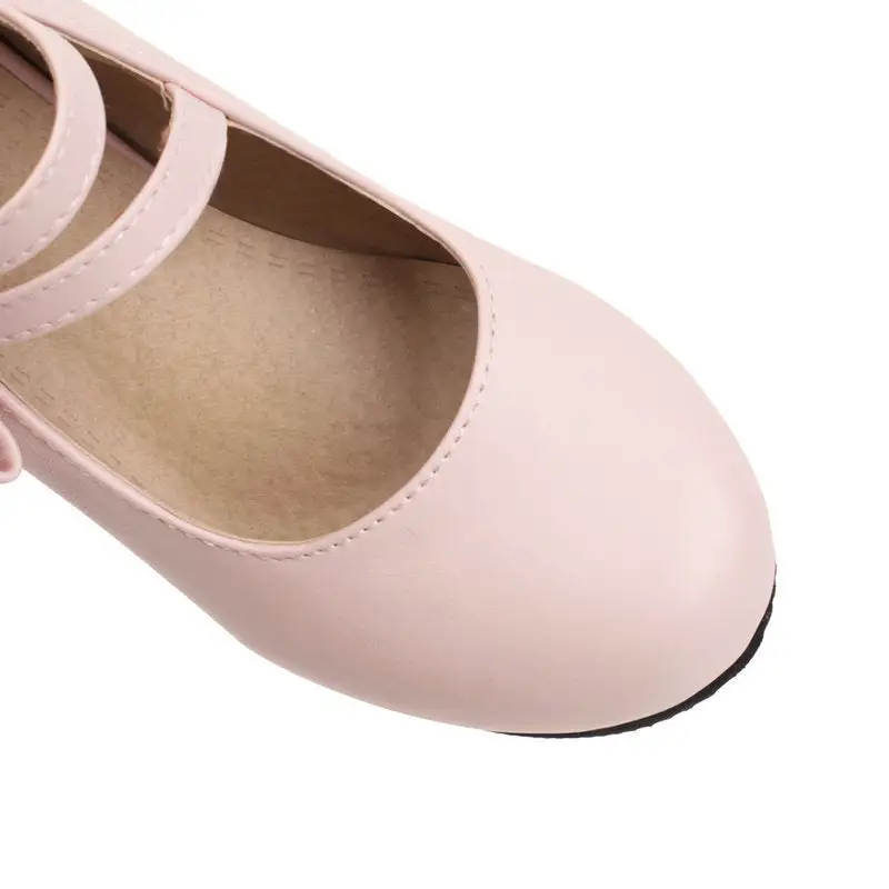 Bow Accent Round Toe Chunky Heel Pumps
