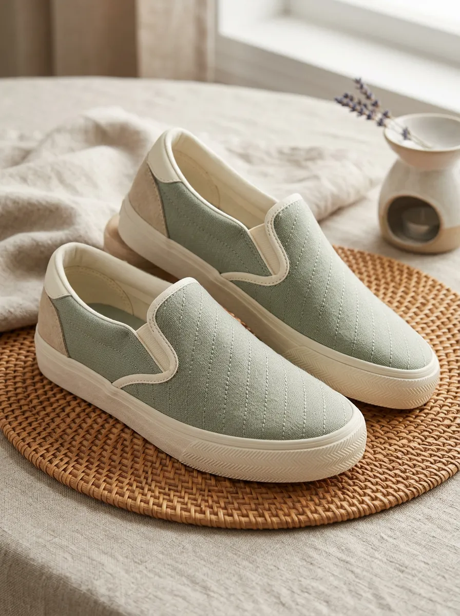 Women's Quilted Easygoing Slip-On Skate Shoes