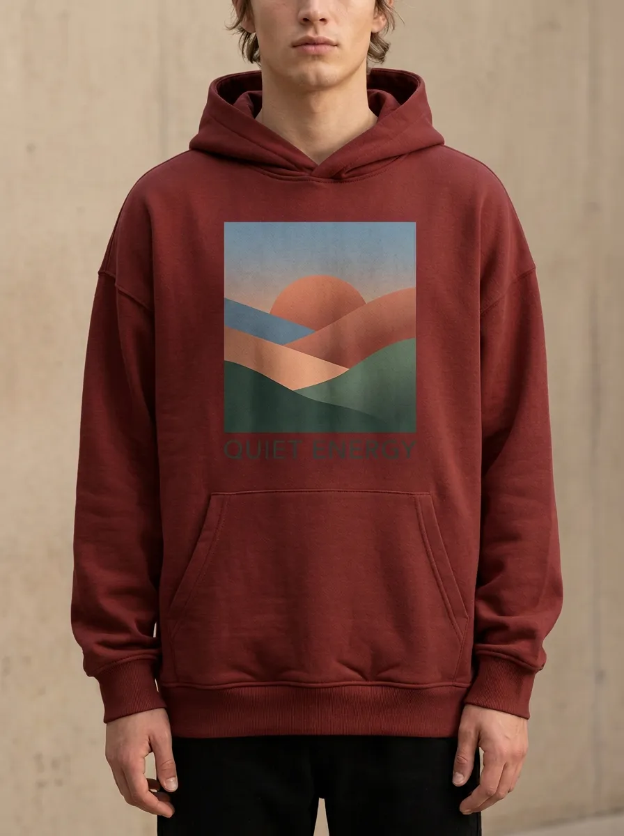 Unisex Quiet Energy Landscape Print Hoodie