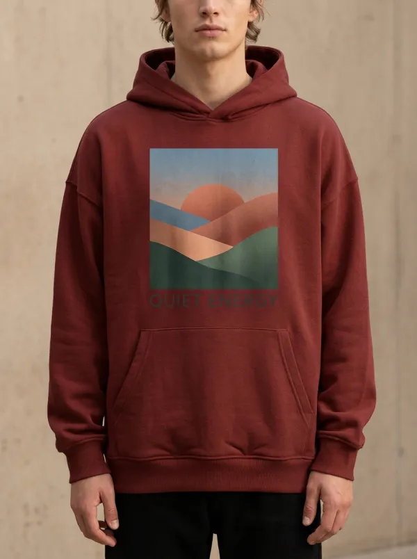 Unisex Quiet Energy Landscape Print Hoodie
